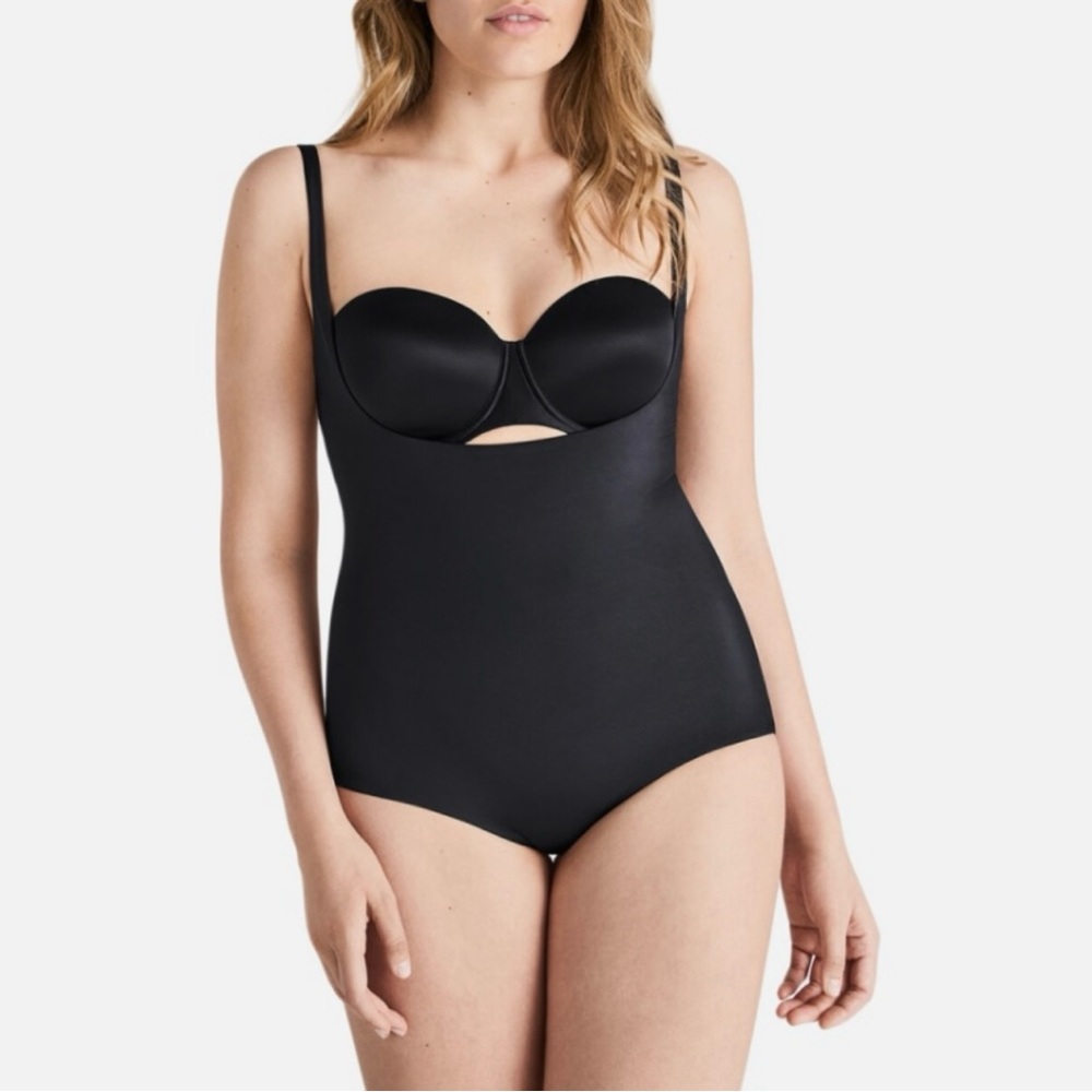 WOLFORD Ladies Black Mat De Luxe Forming Bodysuit size 40 10 CL